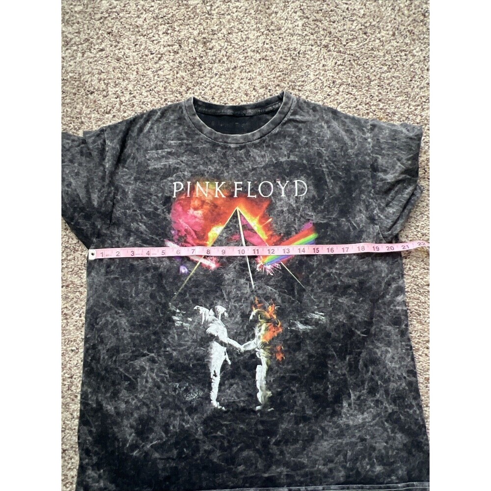 PINK FLOYD DARK SIDE OF THE MOON T Shirt Mens Medium BLACK WASH MOON - Picture 5 of 6